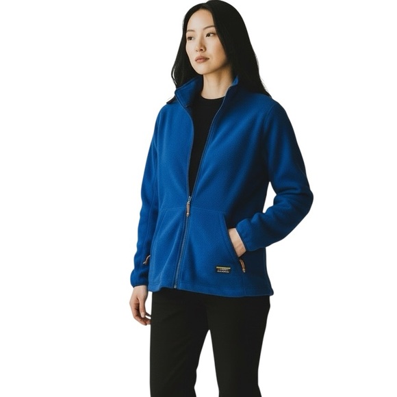 L.L.Bean Mountain Classic Fleece Jacket  Blue Full Zip Long Sleeve Women 2X NEW - Picture 16 of 16